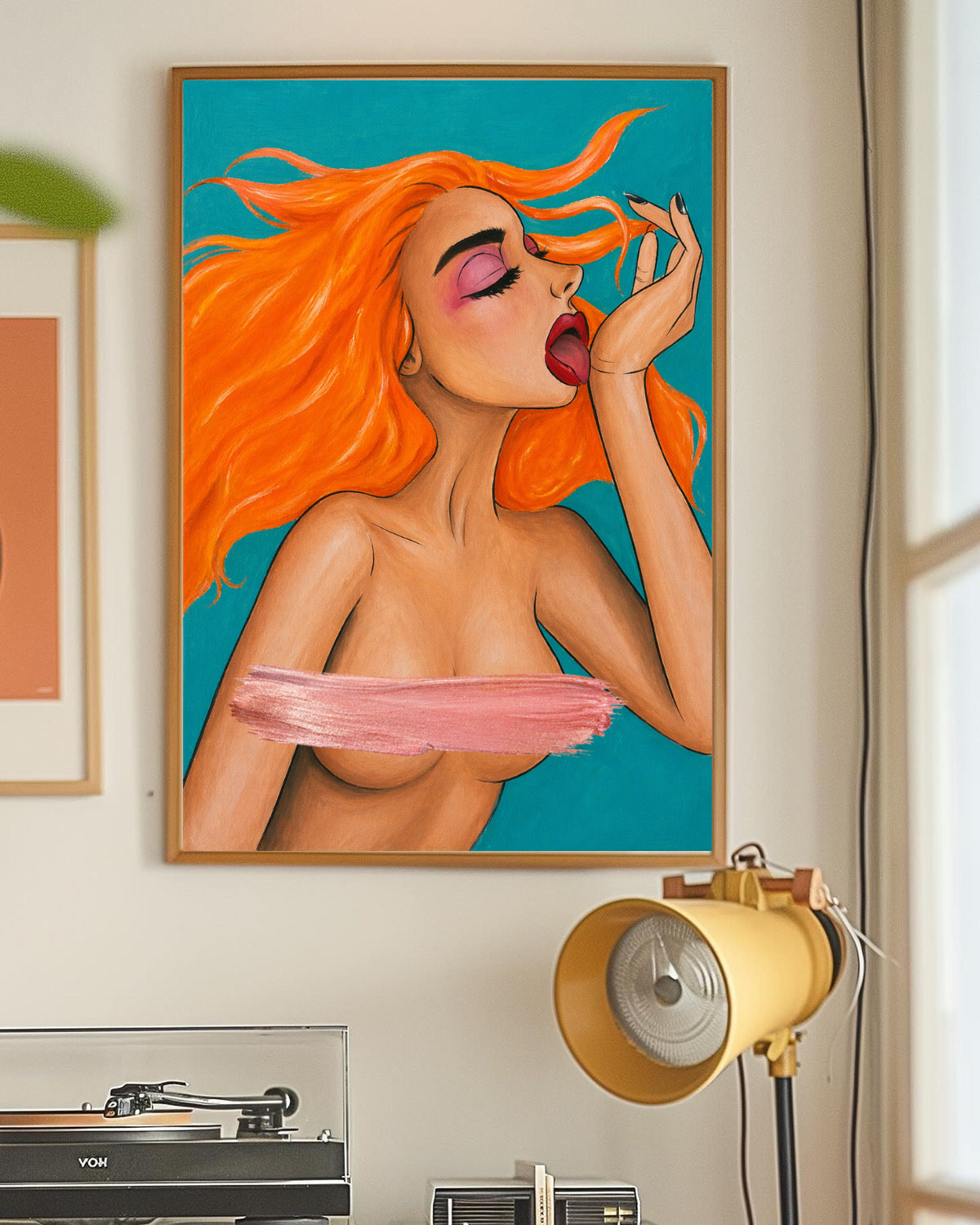 Orange Muse – Lámina Digital Artística | Ilustración Sensual Moderna Descargable