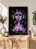 Alien Goddess – Lámina Digital Abstracta | Arte Cósmico Surrealista Descargable
