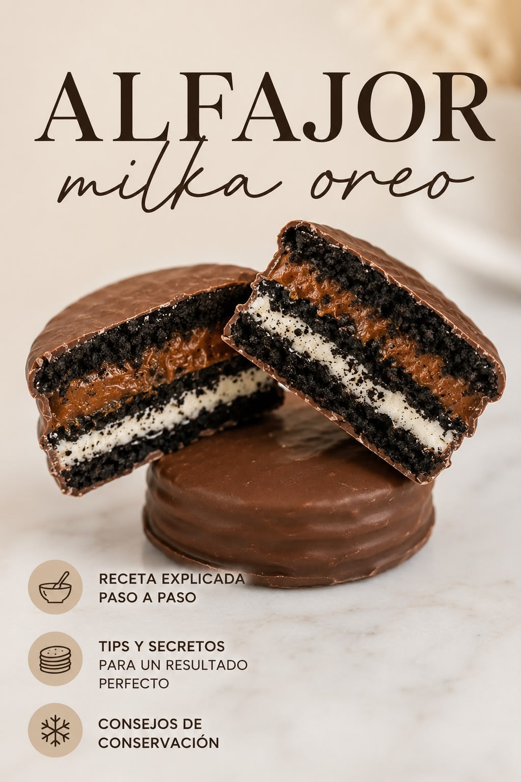 Recetario digital – Alfajor Milka Oreo Triple